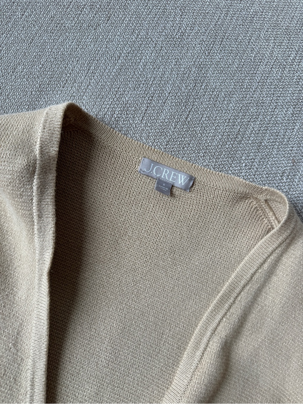 J. Crew Camel Button-Front Pocket Cardigan - Picture 4 of 5